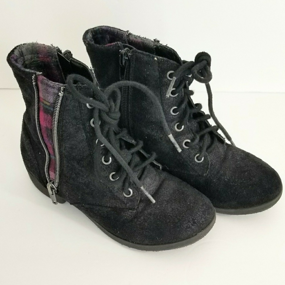 Girl Mia bootie shoes Sz 13 black zip up